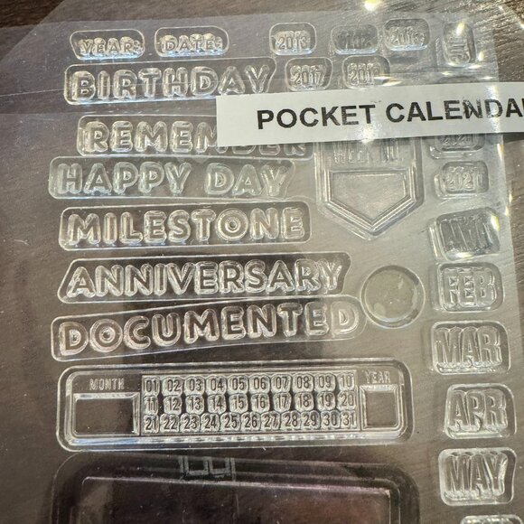 Pocket Calendar Clear Unmounted Stamp Set - Picture 2 of 3